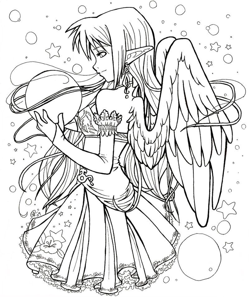 Fairy coloring pages for adults