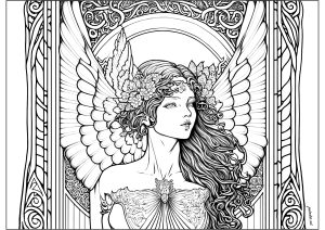 Fairy coloring pages for adults kids