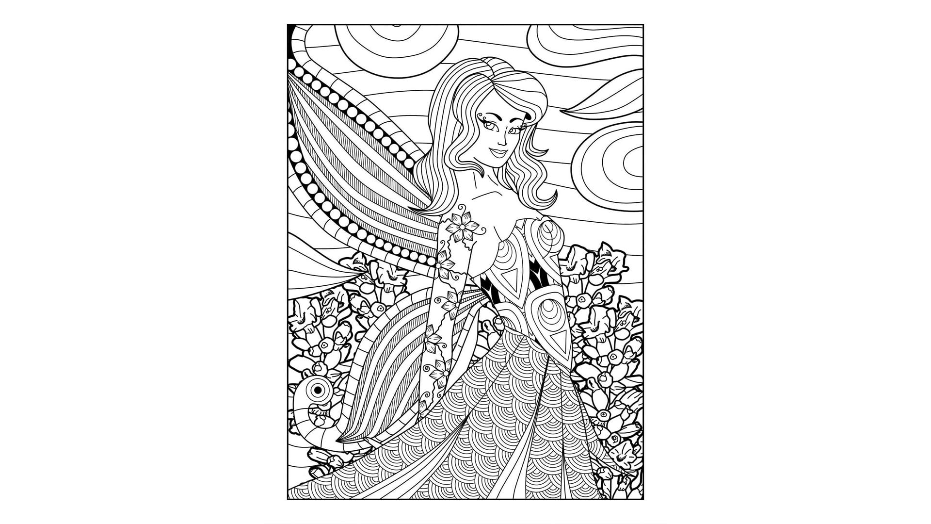 Give herbal fairies printable adult coloring pages by premiumpack