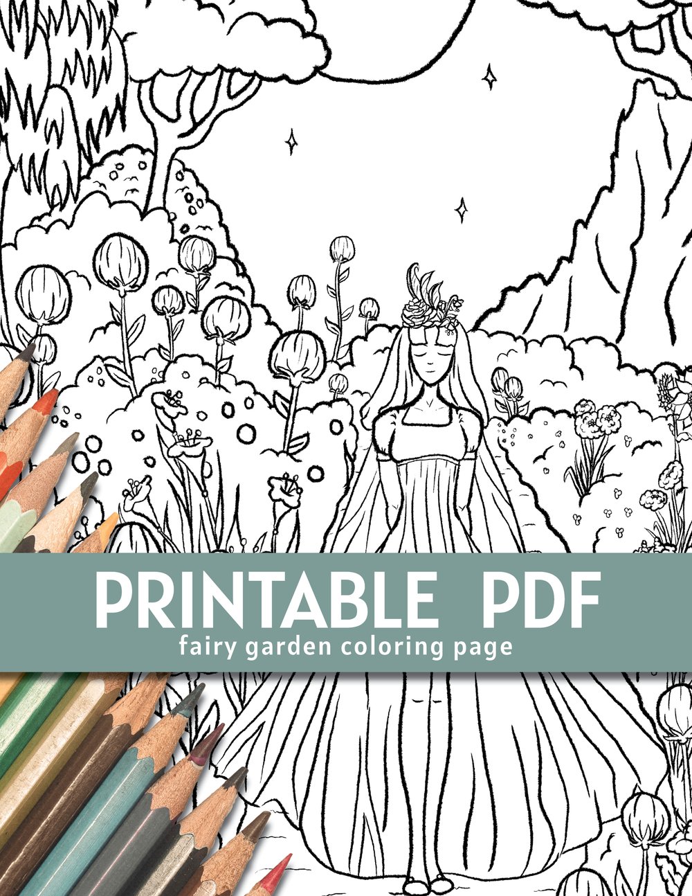 Christmas gnome under mushroom printable coloring page â alaina perry
