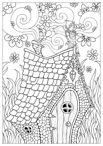 Fairy coloring pages for adults kids