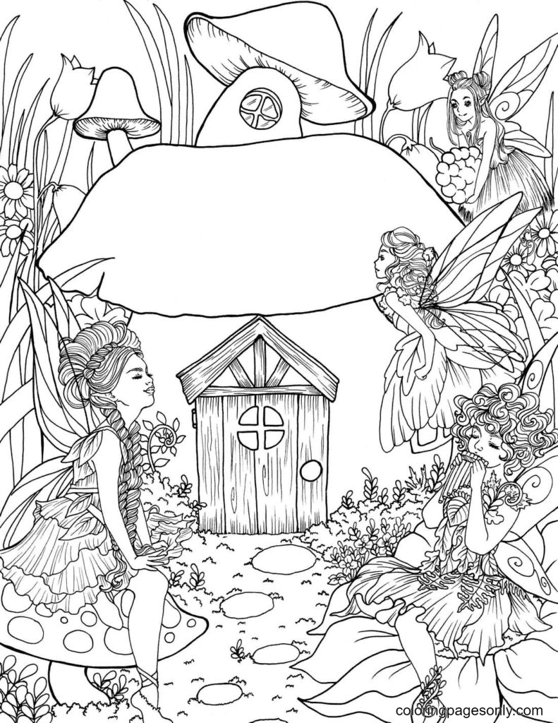 Fairy coloring pages printable for free download