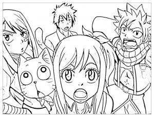 Fairy tail coloring pages for kids