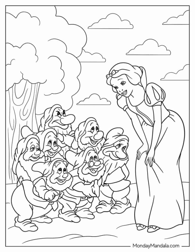 Fairy tale coloring pages free pdf printables