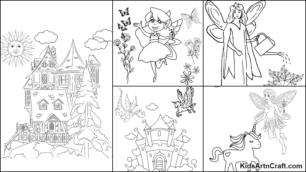 Fairy tale coloring pages for kids â free printables