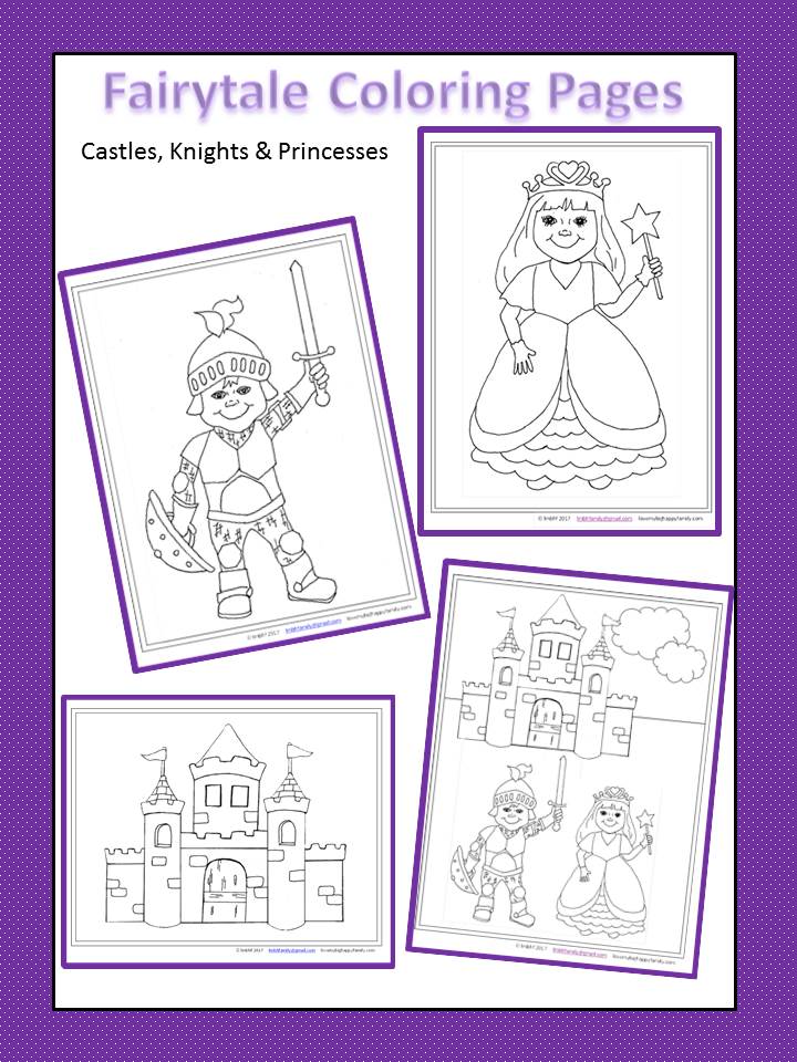 Fairytale coloring pages love my big happy family