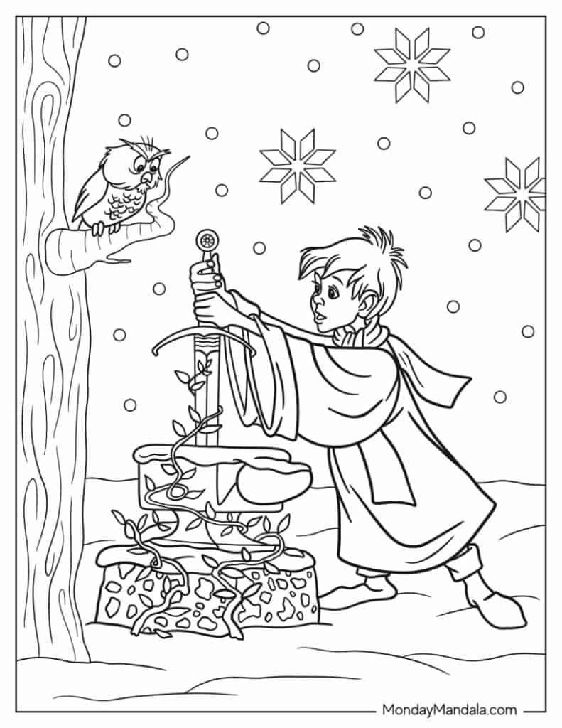 Fairy tale coloring pages free pdf printables