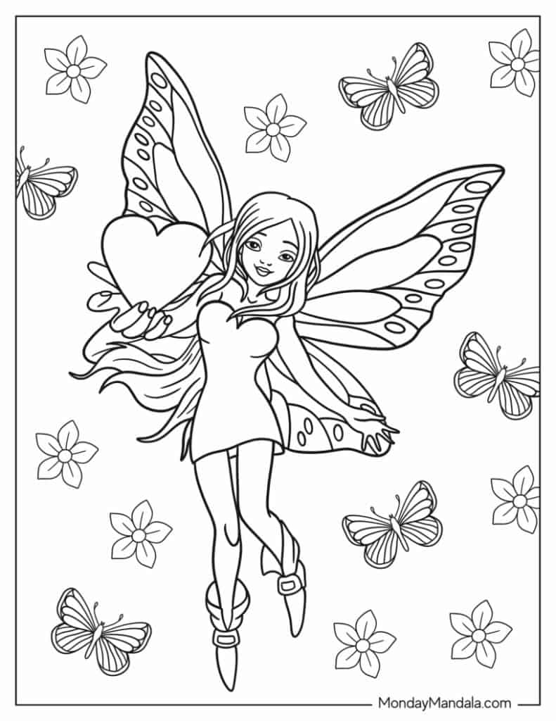 Butterfly coloring pages free pdf printables