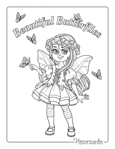 Beautiful fairy coloring pages free printables