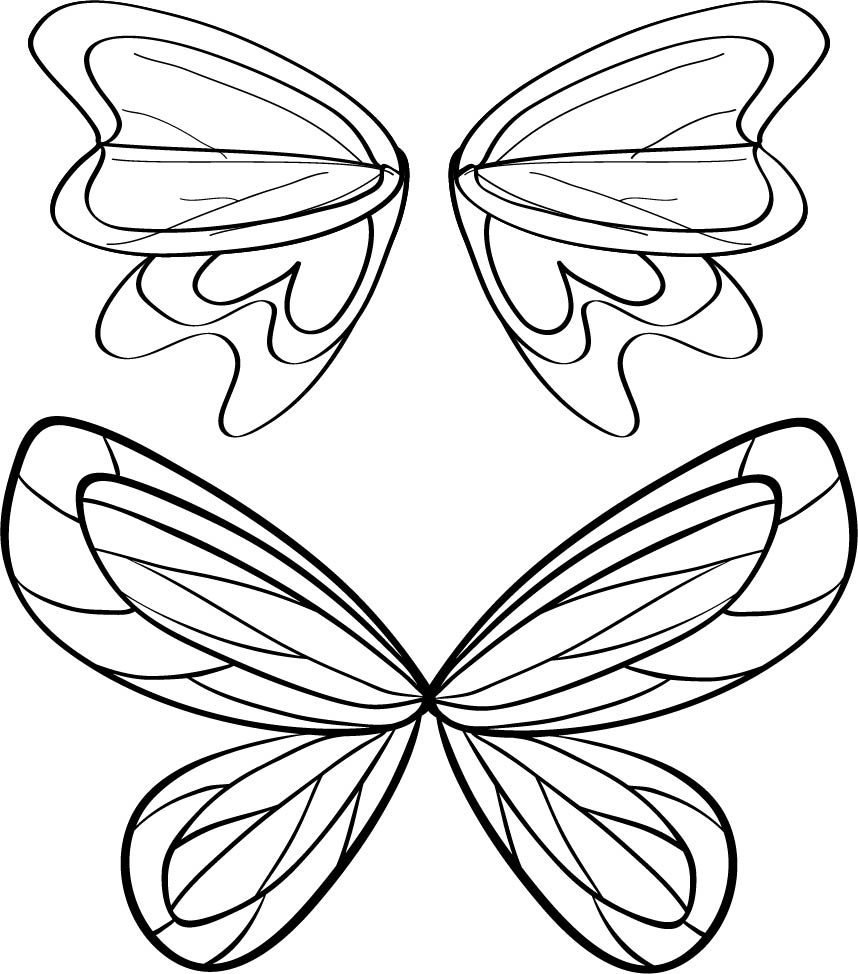 Free printable fairy wing template