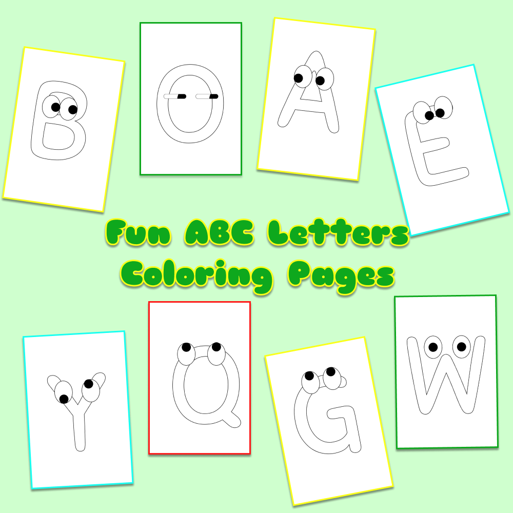 Fun abc letters coloring pages kids