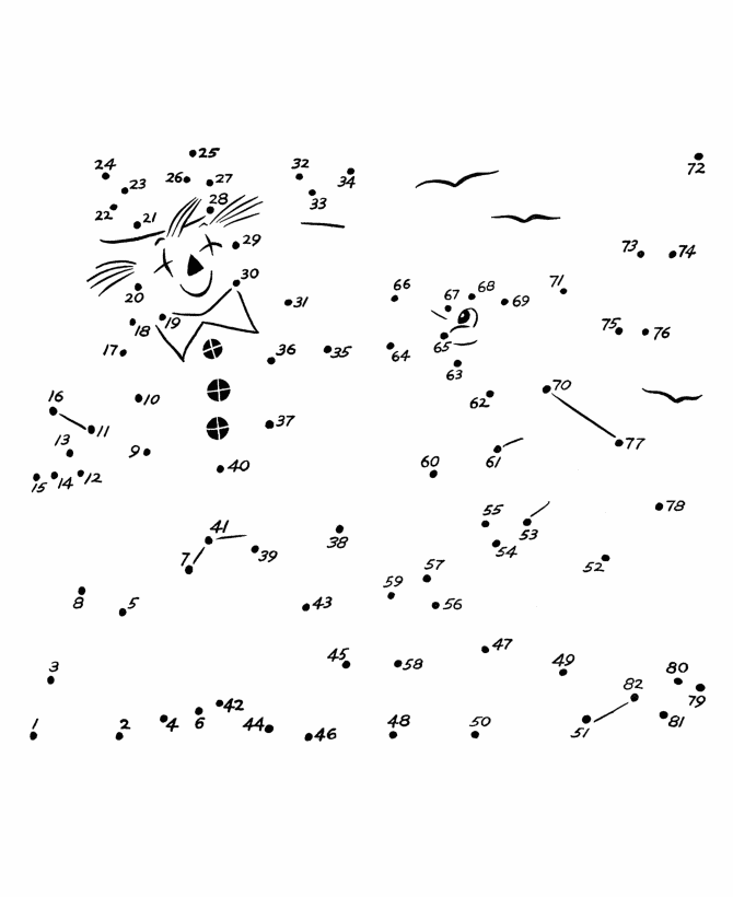 Bluebonkers dot to dot coloring pages