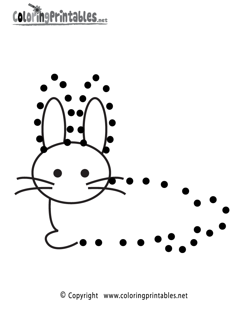 Free rabbit connect the dots activity