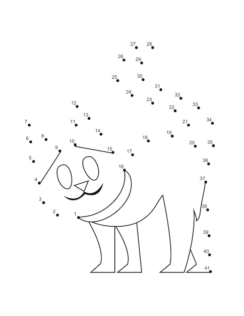 Premium vector halloween dot to dot coloring pages halloween connect the dot page
