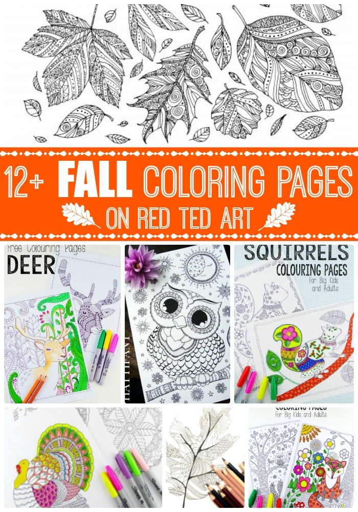 Free printable adult coloring pages for fall