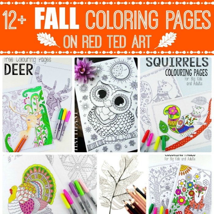 Free printable adult coloring pages for fall