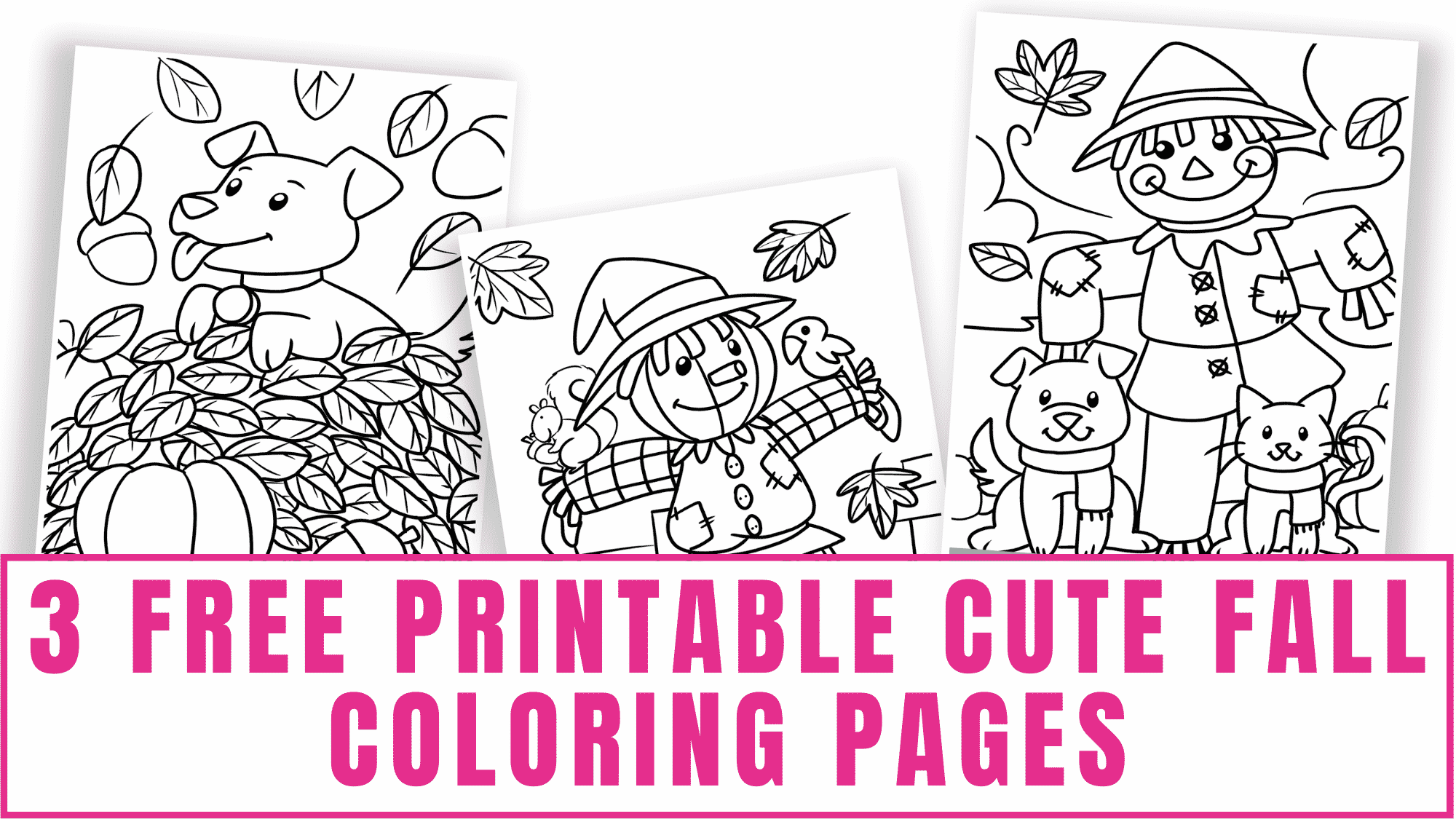 Free printable cute fall coloring pages