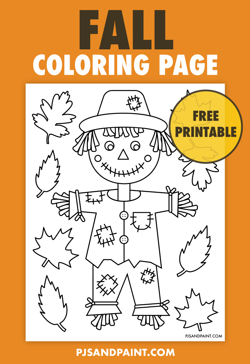 Free printable fall coloring page