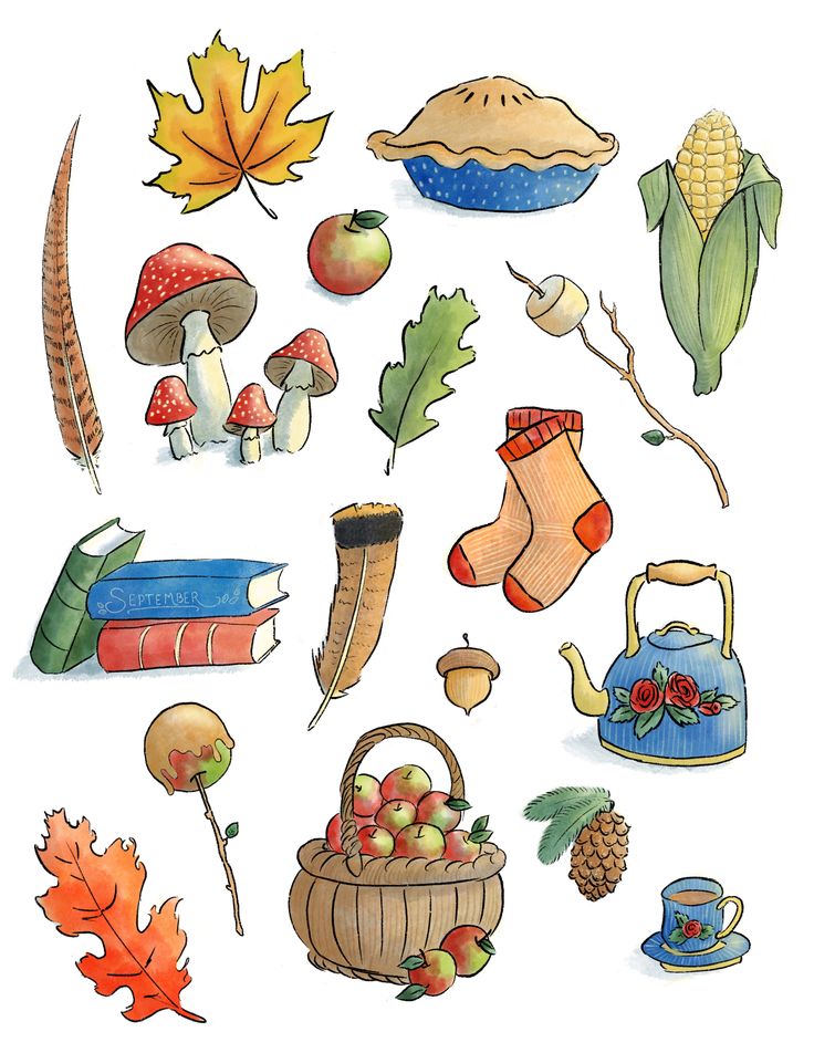 Free autumn printable stickers and coloring page