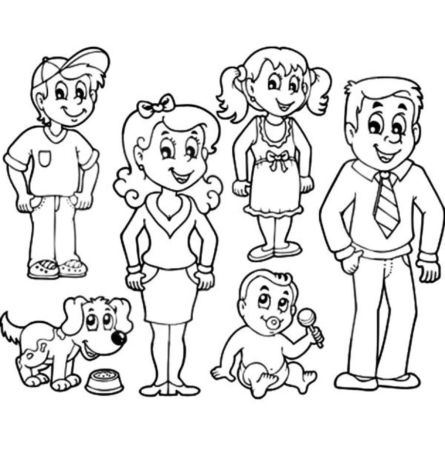 Get this kids printable family coloring pages xlk
