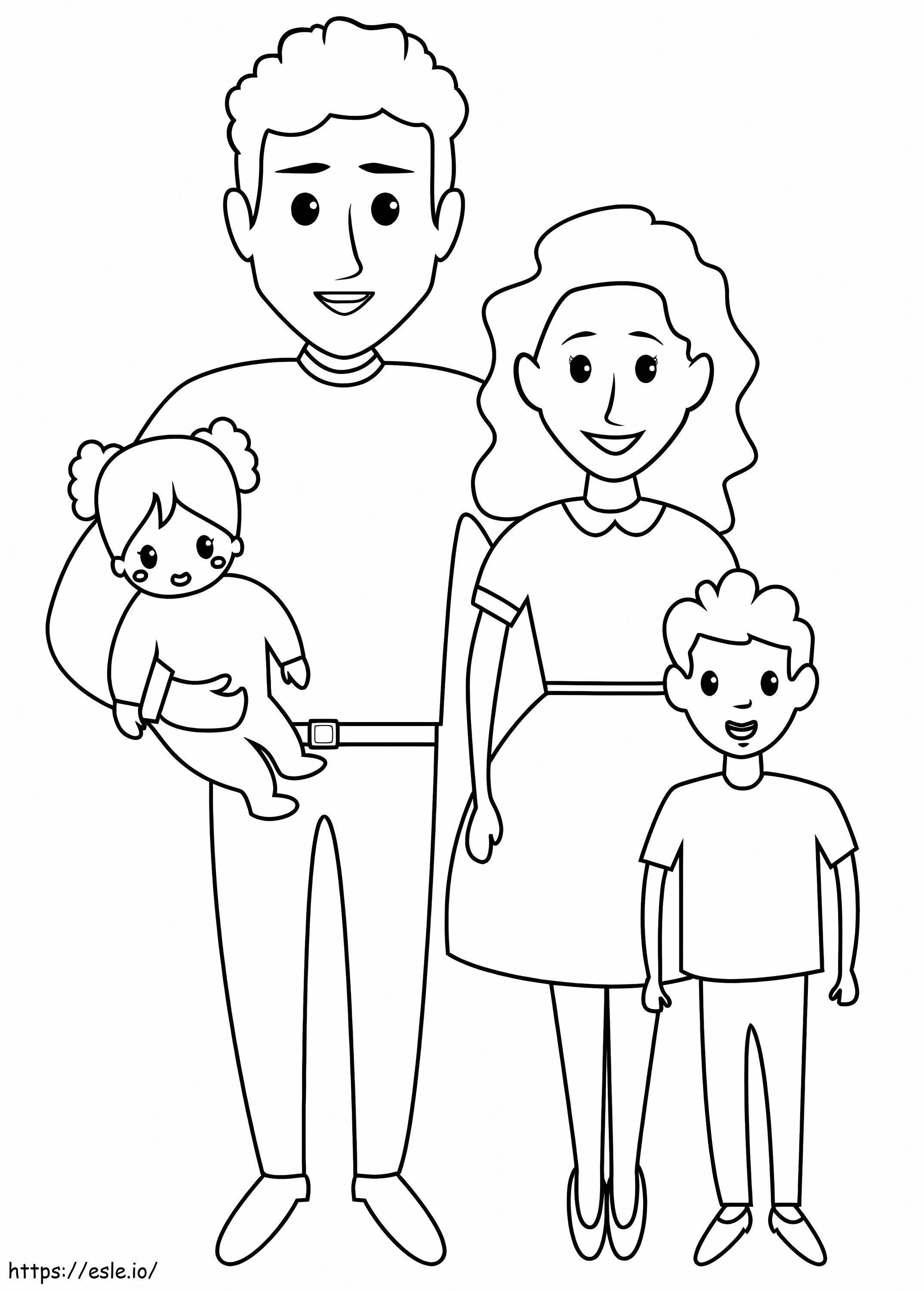 Free printable family day coloring page