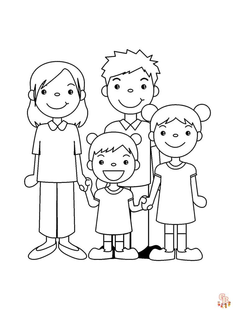 Family coloring pages printable sheets for kids