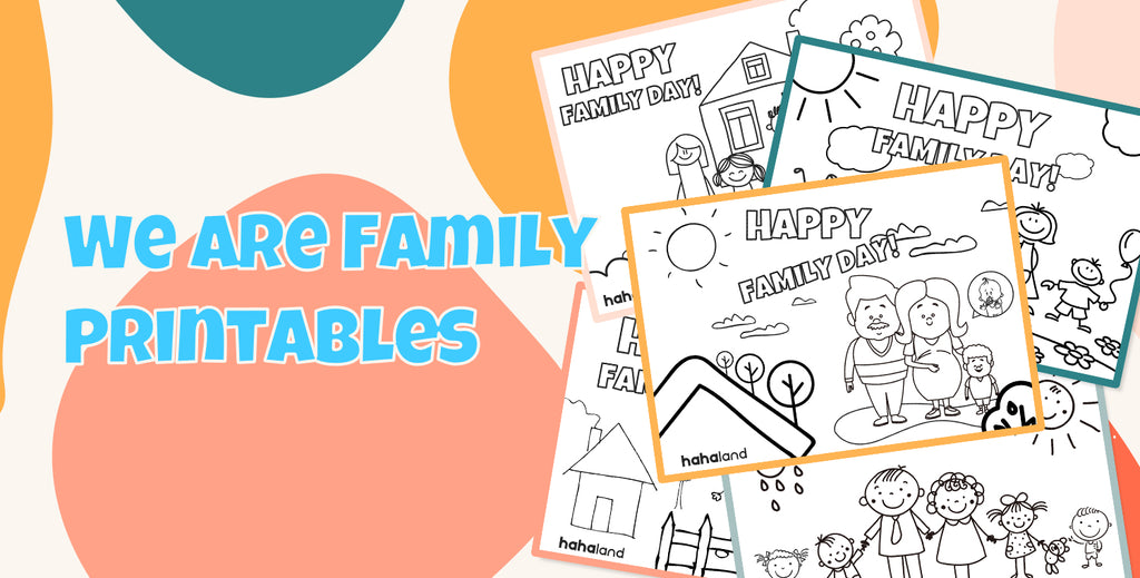 Free we are family coloring pages â