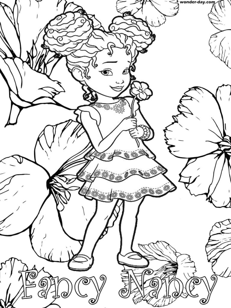 Fancy nancy coloring pages printable for free download