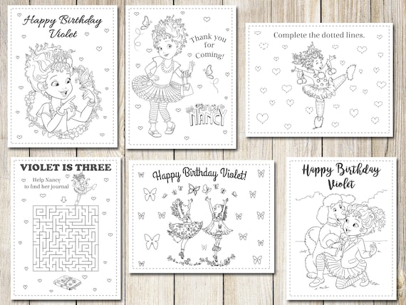Fancy nancy coloring pages party favors fancy nancy clancy birthday party favor fancy nancy coloring book activities