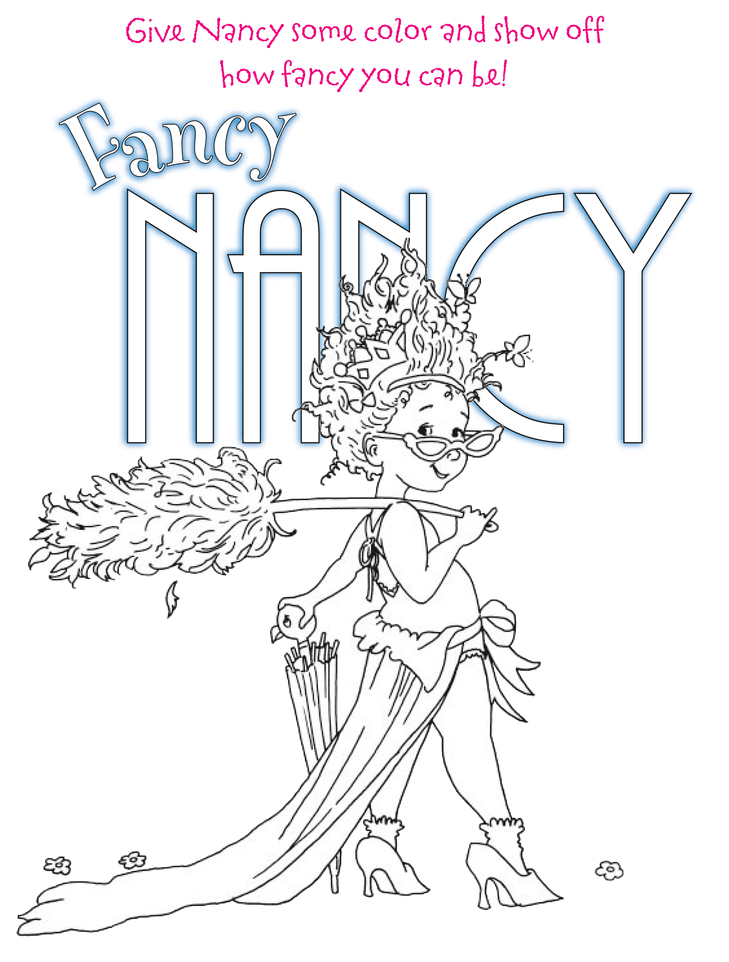 Printable fancy nancy coloring pages