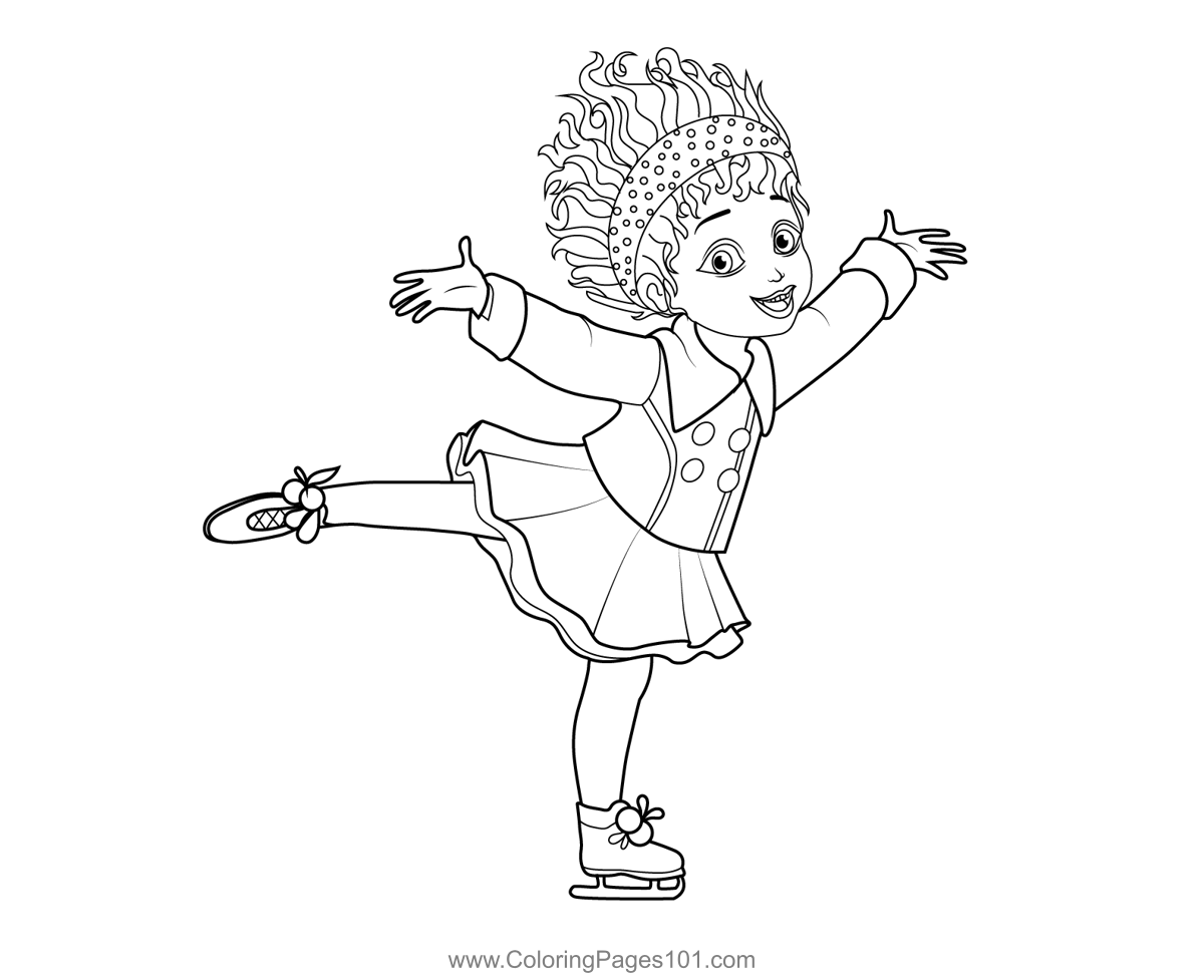 Nancy ice skater extraordinaire fancy nancy clancy coloring page for kids