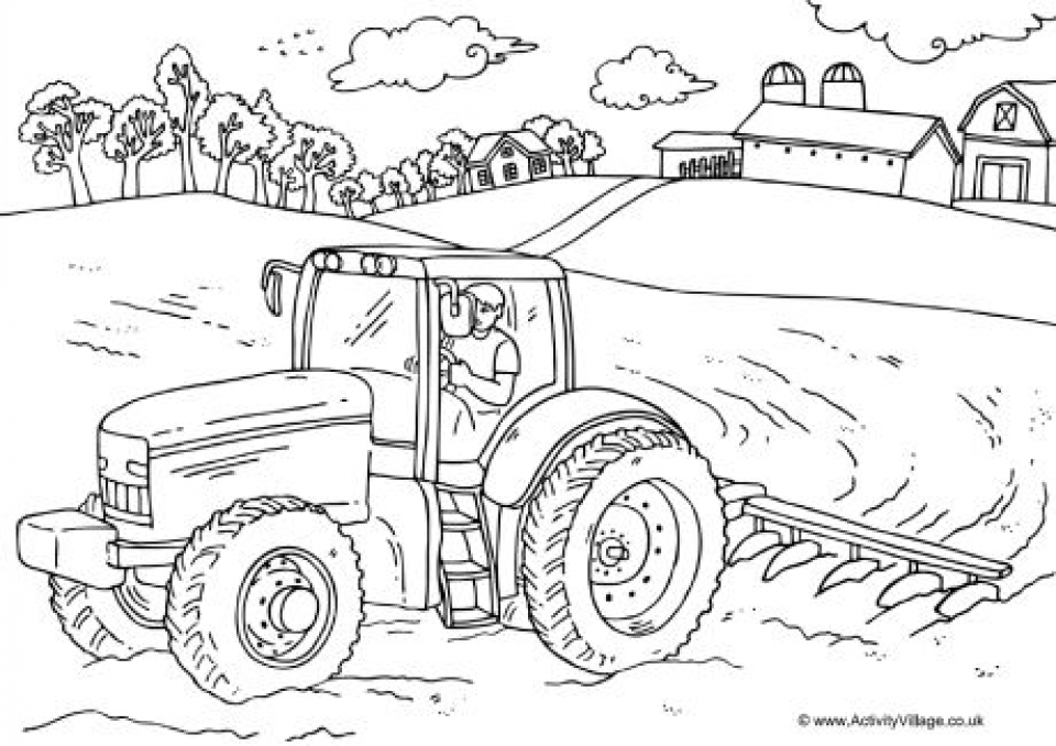 Free printable farm coloring pages