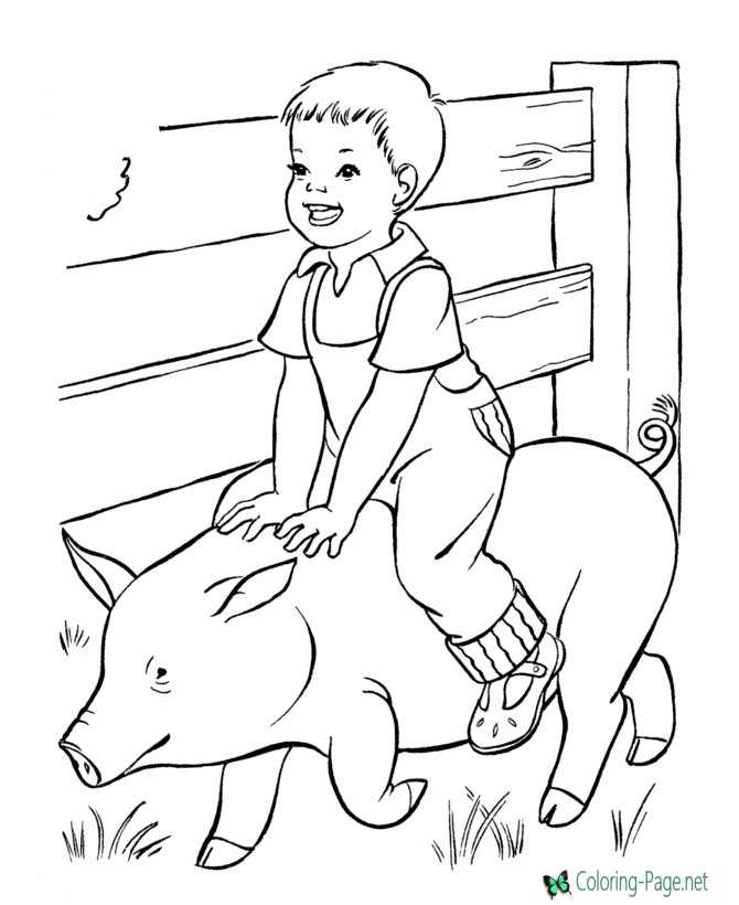 Farm coloring pages