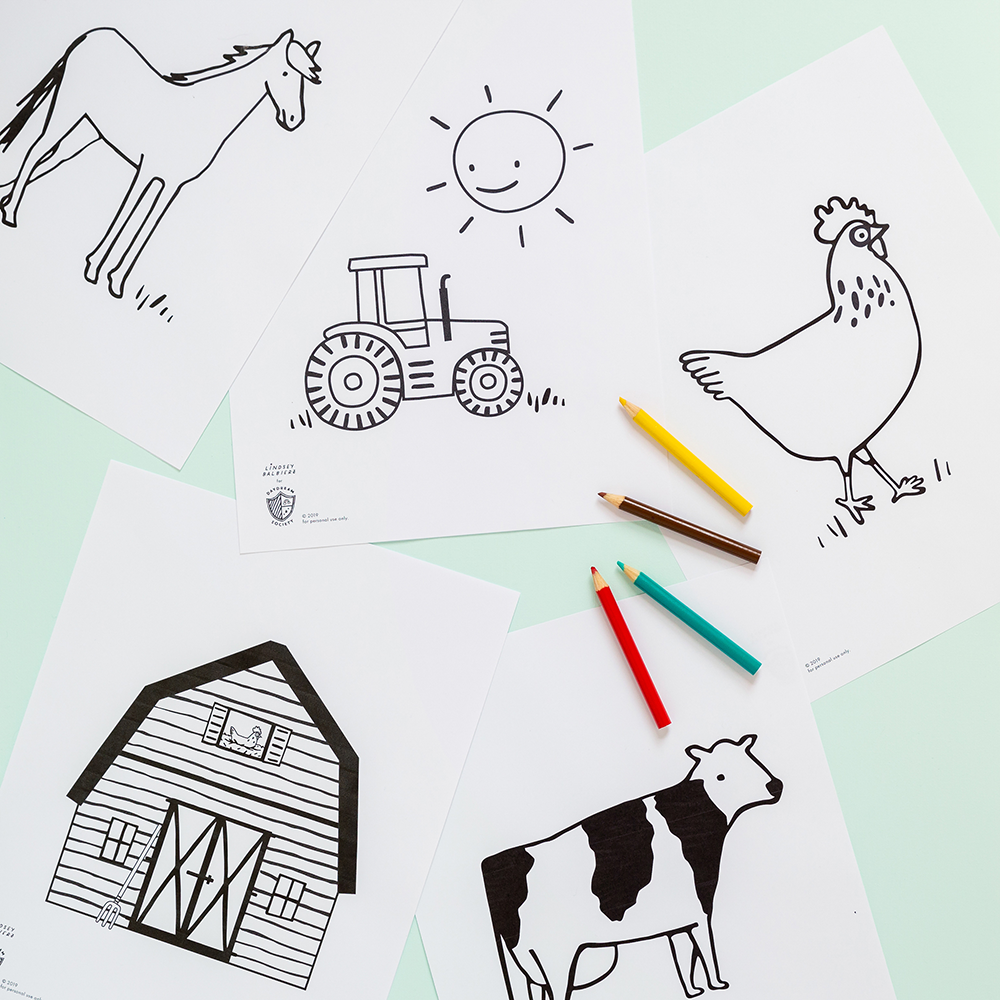 On the farm coloring pages â daydream society