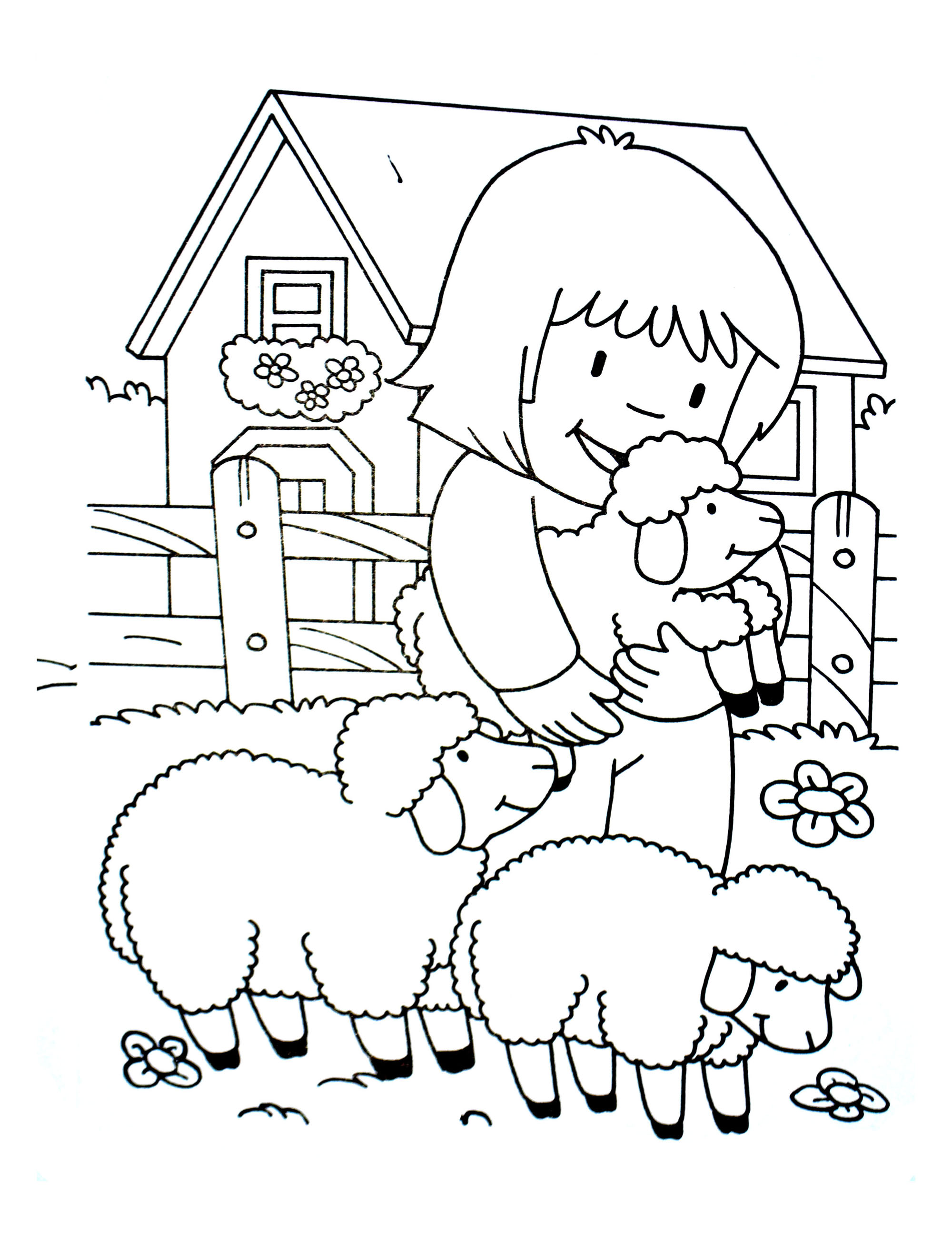 Free printable farm coloring pages