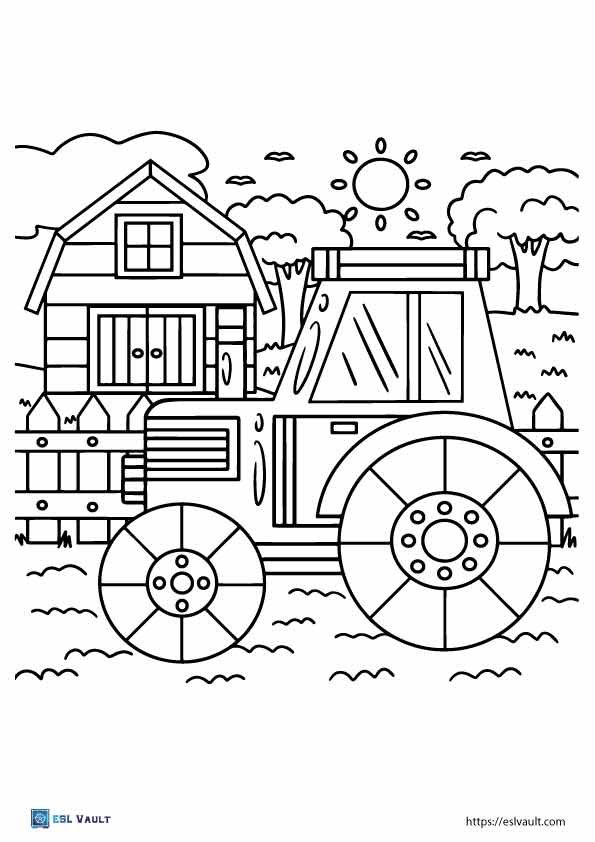 Free printable farm coloring pages pdf