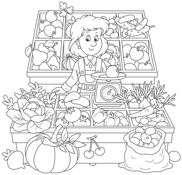 Farm coloring pages stock photos pictures royalty