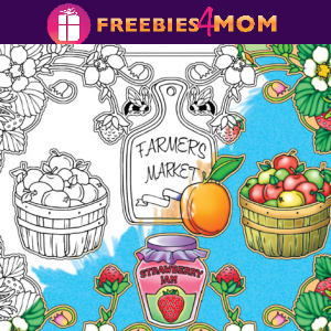Ðfree printable adult coloring farmers market designs