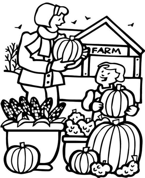Free easy to print pumpkin coloring pages