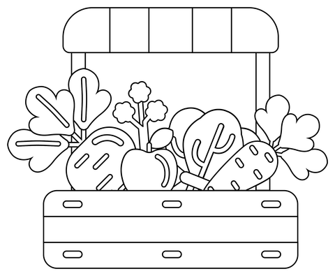 Farmers market coloring page free printable coloring pages