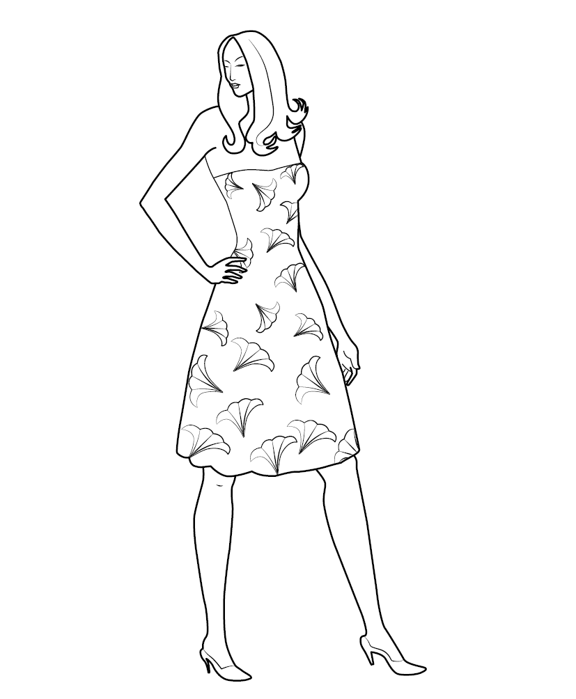 Printable image of fashion for kids free colouring book for children â monkey pen store