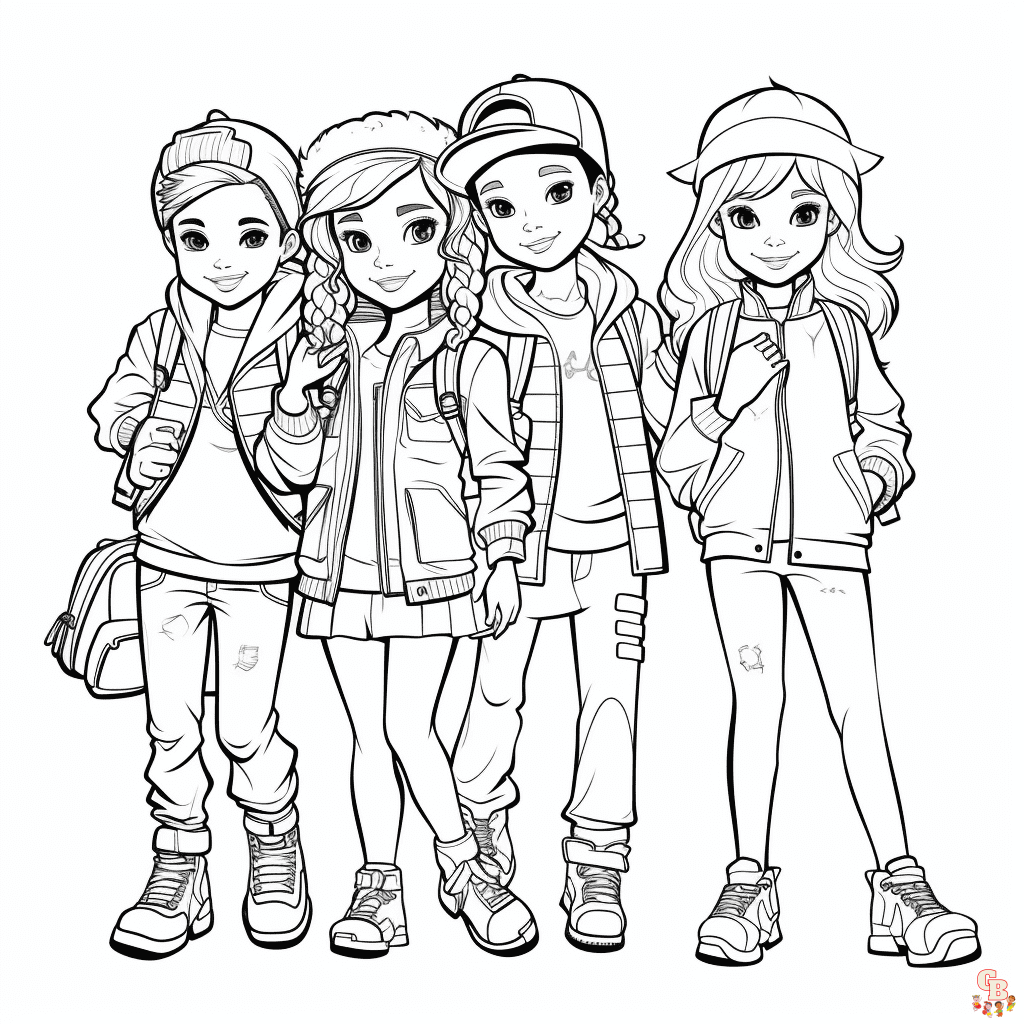 Printable fashion coloring pages free for kid and adults