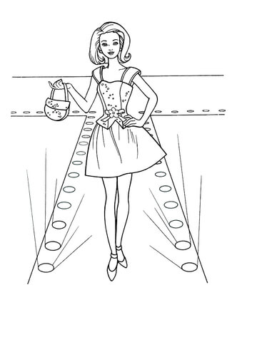 Fashion show coloring page free printable coloring pages