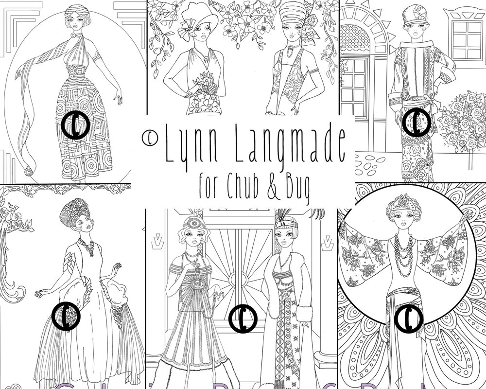 Dresses coloring pages