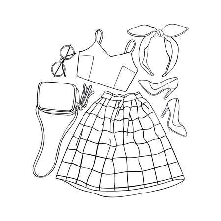 Fashion coloring pages for girls stock illustrations cliparts and royalty free fashion coloring pages for girls vectors