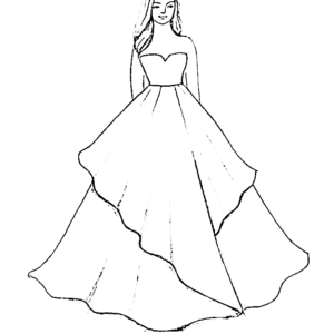 Dress coloring pages printable for free download
