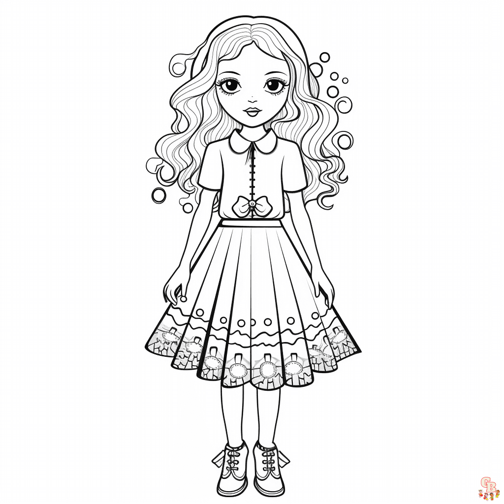 Printable fashion coloring pages free for kid and adults