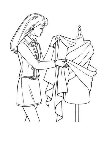 Designing a dress coloring page free printable coloring pages