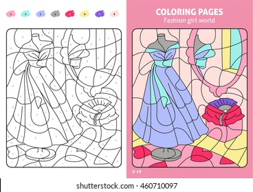 Stock vektor âfashion girl world coloring page kidsâ bez autorskãch poplatkå