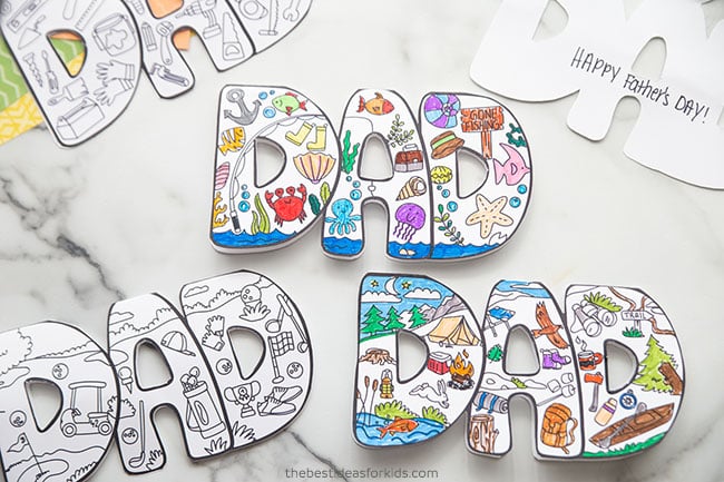 Fathers day coloring pages